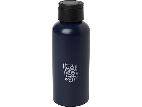 Trinity бутылка для воды из переработанного алюминия, сертифицированного согласно RCS, объемом 600 мл, с крышкой из переработ - Navy - рис 8.