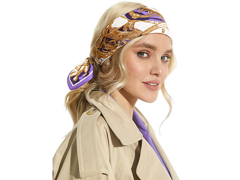 Платок Пасхальное яйцо-часы Петушок - рис 2.