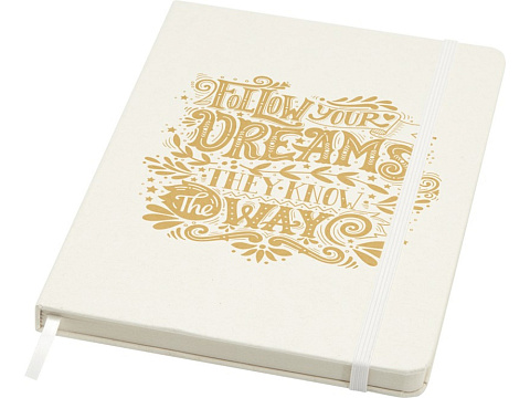 Bass блокнот формата А5 из переработанных материалов, с линованными страницами - Белый - рис 6.