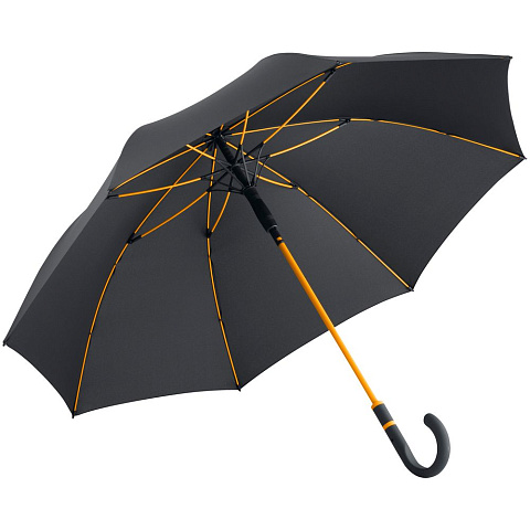 Зонт-трость с цветными спицами Color Style, оранжевый - рис 2.