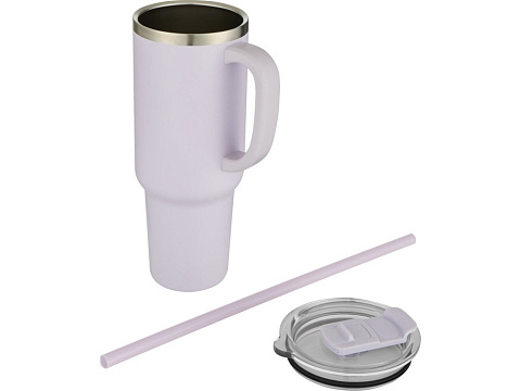 Sydney медная кружка с двойными стенками, сертифицированная согласно RCS, с вакуумной изоляцией и соломинкой, 1200 мл - Пурпурный - рис 3.