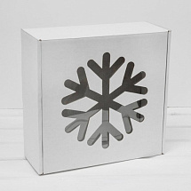 Подарочная коробка Снежинка (25х25х10 см)