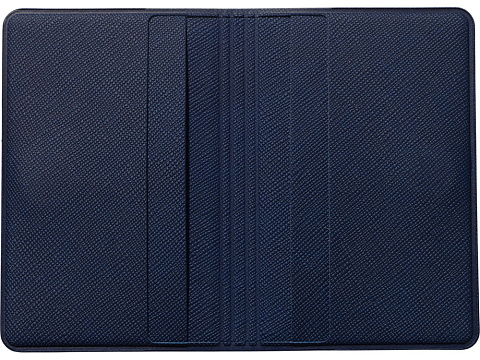 Футляр-книжка на 4-е карты с RFID Favor, темно-синий - рис 3.
