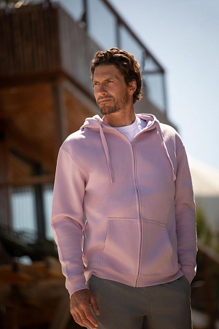 Толстовка мужская на молнии с капюшоном Amsterdam, черная - рис 6.