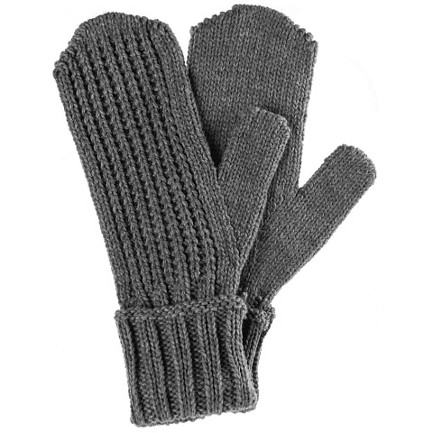 Варежки Nordkyn, серый меланж (эбонит) - рис 2.