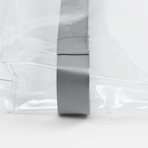 Шопер Clear Fest, ver.2, прозрачный с серыми ручками - рис 6.