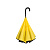 Зонт трость наоборот Flower желтый - миниатюра - рис 2.