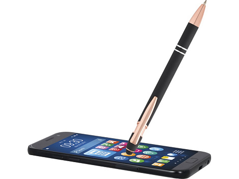 Nanna шариковая ручка с отделкой из розового золота - сплошной черный (синие чернила) - рис 5.