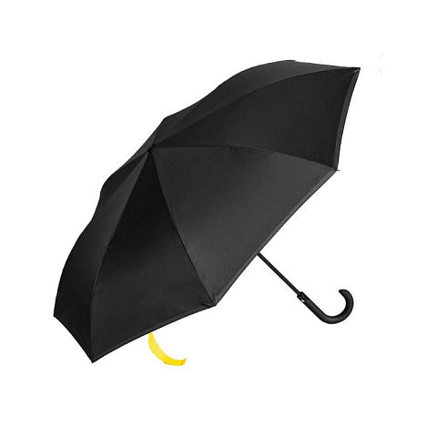 Зонт трость наоборот Flower желтый - рис 6.