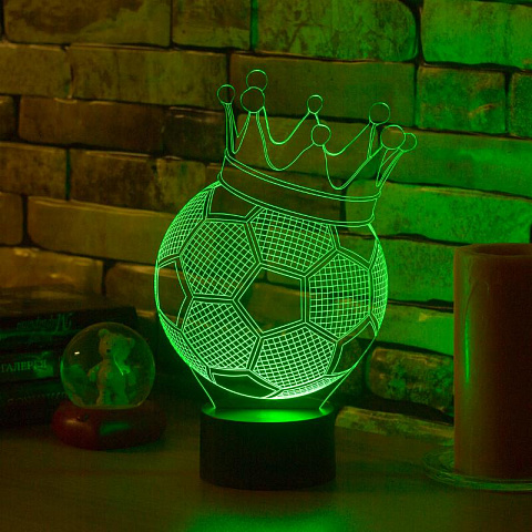 3D светильник Мяч с короной - рис 3.