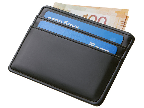 Картхолдер для двух карт и наличных денег с зажимом Crave, черный - рис 5.