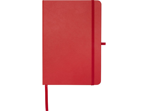 Teak блокнот А5 из переработан. материала в твердой обложке с линован. страницами - Красный - рис 2.