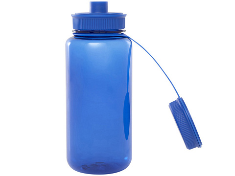 Спортивная бутылка Ryder из переработанного ПЭТ-пластика объемом 900 мл с многофункциональной крышкой, сертифицированная RCS - Ярко-синий - рис 4.