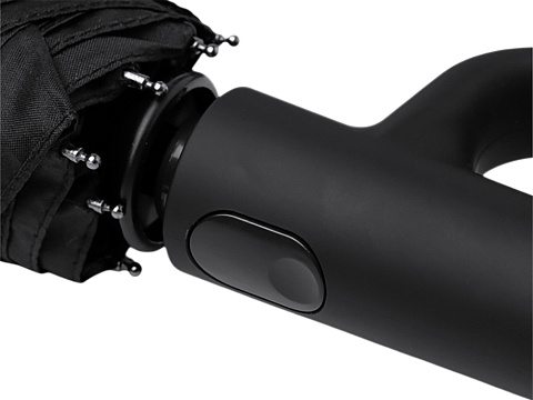 Складной зонт ALCIRA/АЛЬКИРА с системой защиты от снежной бури и ручкой-карабином, черный - рис 5.