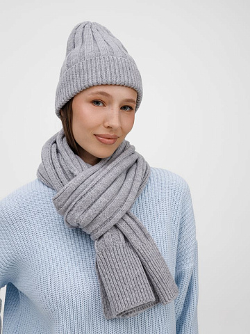 Шарф Bellish, светло-серый меланж - рис 9.