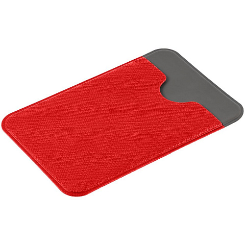Чехол для карты на телефон Devon, красный с серым - рис 3.