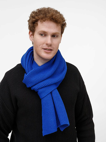 Шарф Nobilis Mono, синий (аква) - рис 7.