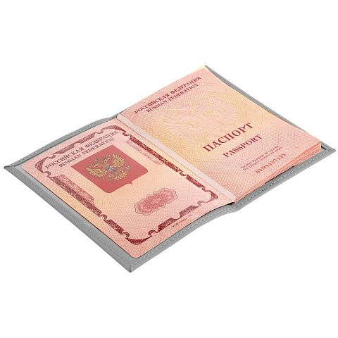 Обложка для паспорта Shall, серая - рис 5.