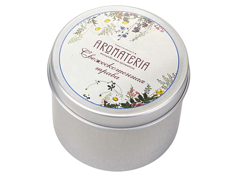 Набор: платок Русский полевой букет и свеча Цветы и травы - рис 5.