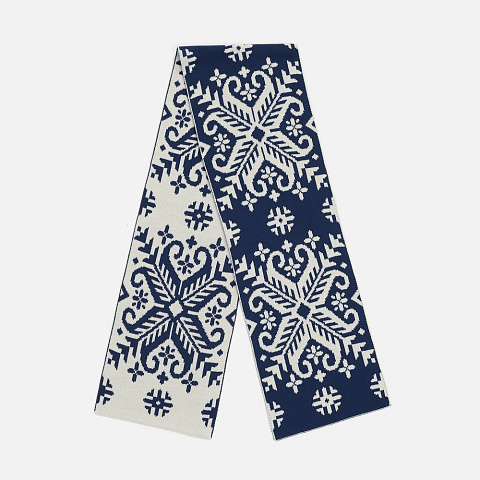 Шарф Wintertude L, синий с белым - рис 2.