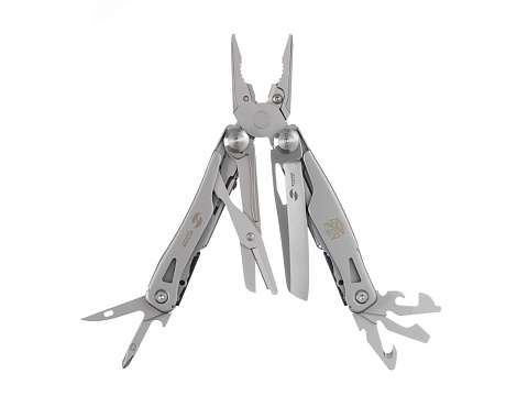 Мультитул Stinger, 106 мм, 15 функций, сталь, серебристый, в комплекте нейлоновый чехол - рис 2.