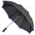 Зонт-трость Highlight, черный с фиолетовым - миниатюра
