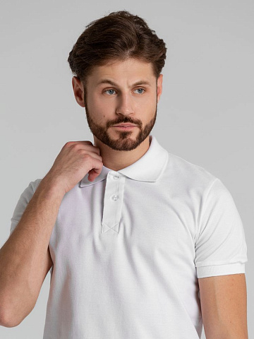 Рубашка поло мужская Virma Premium, белая - рис 9.