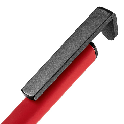 Ручка шариковая Standic с подставкой для телефона, красная - рис 6.