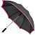 Зонт-трость Highlight, черный с розовым - миниатюра