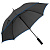 Зонт-трость Jenna, черный с синим - миниатюра