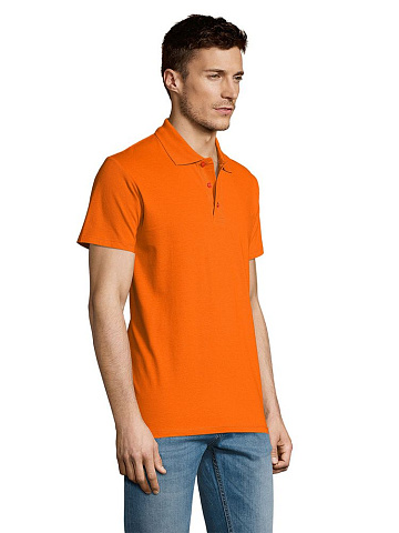 Рубашка поло мужская Summer 170, оранжевая - рис 6.
