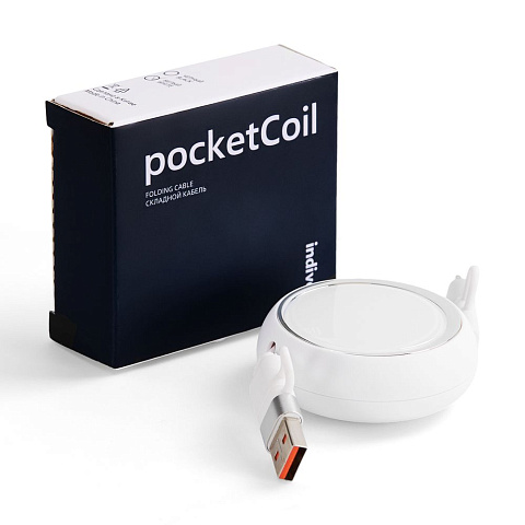 Складной кабель с переходниками pocketCoil, белый - рис 9.