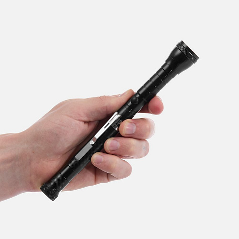 Телескопический фонарь с магнитом Flexion, ver.2, черный - рис 9.