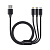 Дата-кабель 3 в 1: micro USB, USB-C, Ligthning, алюминий, 1.2м, черный, Deppa - миниатюра - рис 2.