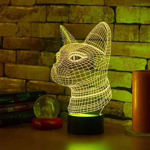 3D светильник Кошка - рис 5.