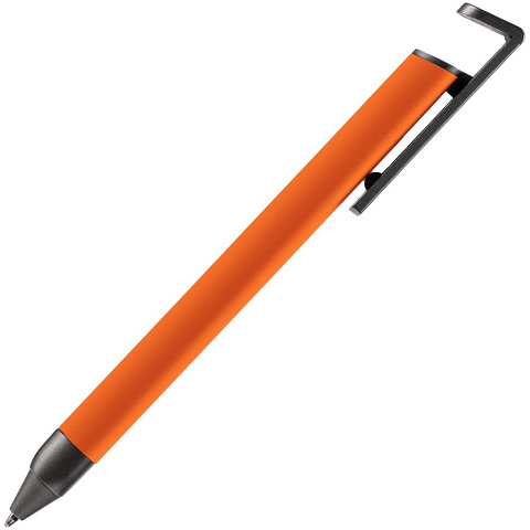 Ручка шариковая Standic с подставкой для телефона, оранжевая - рис 4.