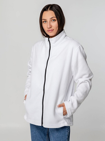 Куртка флисовая унисекс Manakin, белая - рис 10.