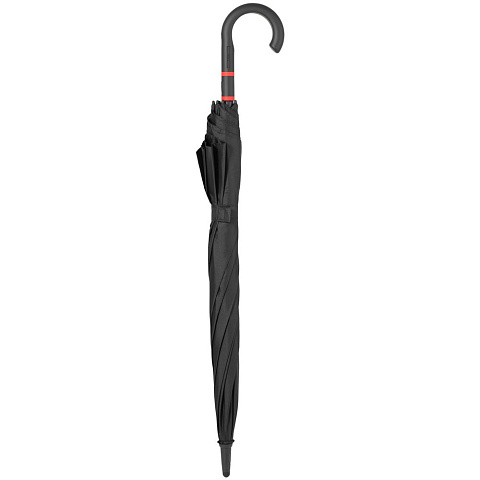 Зонт-трость с цветными спицами Color Style, красный с черной ручкой - рис 7.