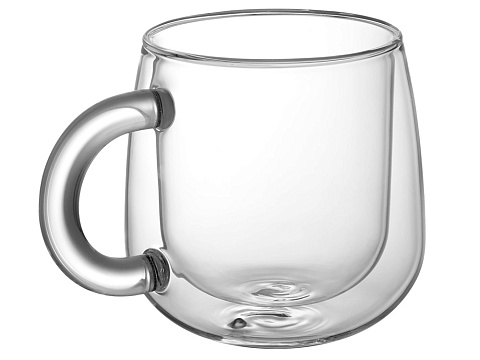 Кружка с двойными стенками с широкой ручкой Fog, прозрачный - рис 3.