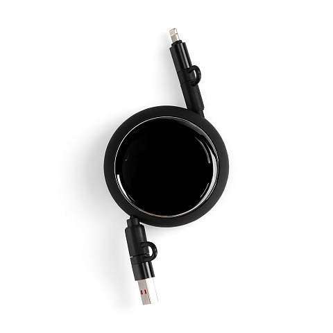 Складной кабель с переходниками pocketCoil, черный - рис 5.