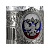 Подстаканник "Герб РФ Триколор" никелированный с чернением с эмалью - миниатюра - рис 2.