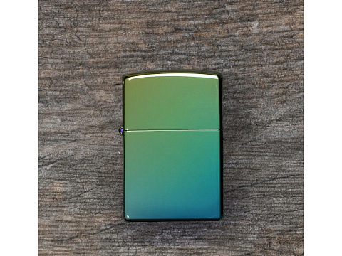 Зажигалка ZIPPO Classic с покрытием High Polish Teal, латунь/сталь, зелёная, глянцевая, 38x13x57 мм - рис 6.