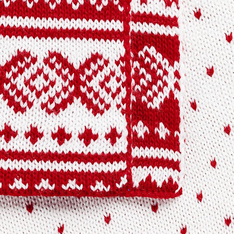 Новогодний шарф Теплая зима (красный) - рис 5.