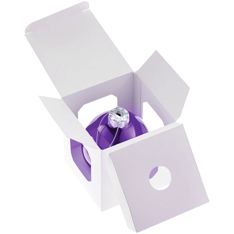 Елочный шар Finery Gloss, 8 см, глянцевый фиолетовый - рис 5.