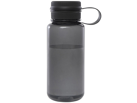 Спортивная бутылка Ryder из переработанного ПЭТ-пластика объемом 900 мл с многофункциональной крышкой, сертифицированная RCS - сплошной черный - рис 2.