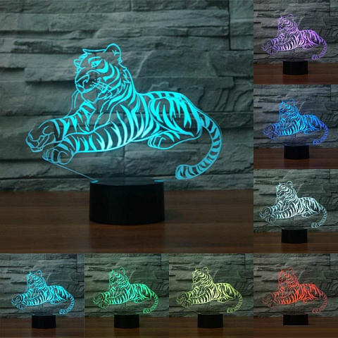 3D светильник Тигр - рис 6.