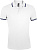 Рубашка поло мужская Pasadena Men 200 с контрастной отделкой, белая с синим - миниатюра