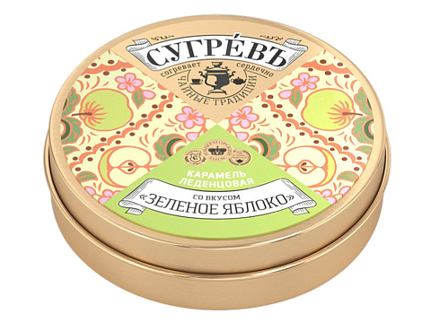 Ж/б монпансье СУГРЕВЪ яблоко - рис 3.