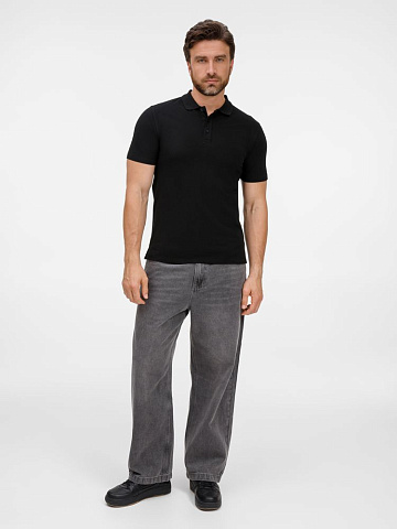 Рубашка поло унисекс Tervise, черная - рис 9.