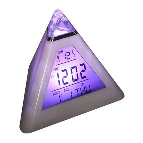 Часы будильник с подсветкой Пирамида - рис 3.